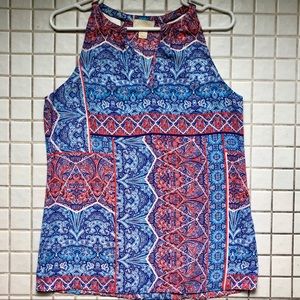 Blue Patterned Grecian Inspired Top